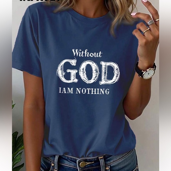 Tops - Women's Blue Graphic Tee Plus XXL NWT